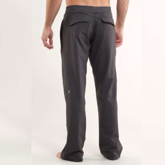 LULULEMON Athletica Heathered Black Kung Fu Men’s Pants Size XL Tall - Picture 2 of 16